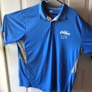 2XL Detroit Lions Mens Short Sleeve Athletic Polo Style Shirt